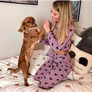 Heart print lounge set from Missguided